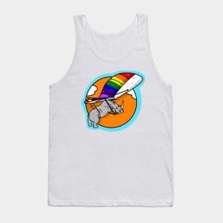 Rhinoceros hang gliding Tank Top